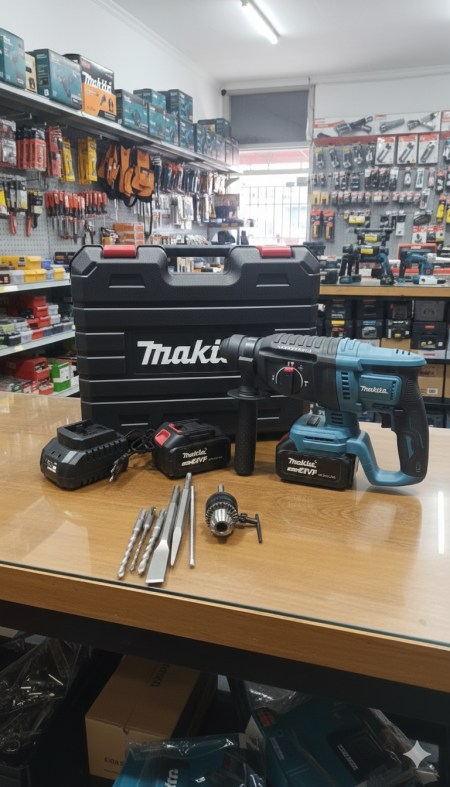 ​פטישון נטען מבית מאקיטה – שלושה מצבי עבודה.