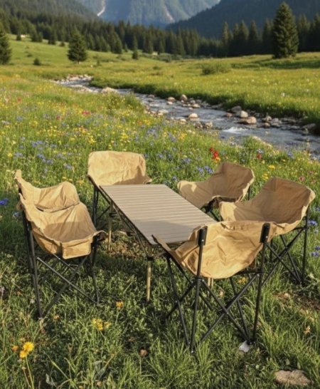 שולחן פיקניק עם 6 כיסאות