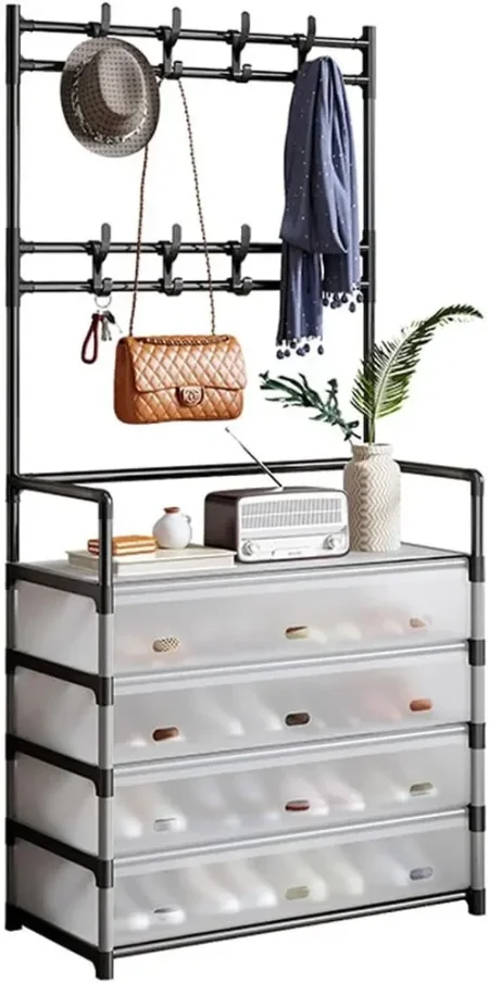 מתלה נעליים ובגדים