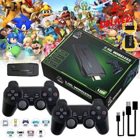 קונסולת משחק Game Stick 4K עם 10000 משחקים