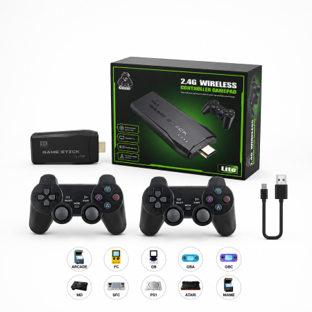 קונסולת משחק Game Stick 4K עם 10000 משחקים