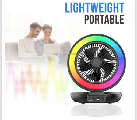 מאוורר ורמקול אלחוטי עם אור