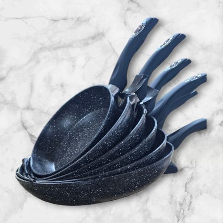 סט מחבתות גרניט מקורי 6 חלקים / אינדוקציה