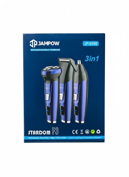 מכונת גילוח ותספורת 3 ב-1 JAMPOW JP-6588