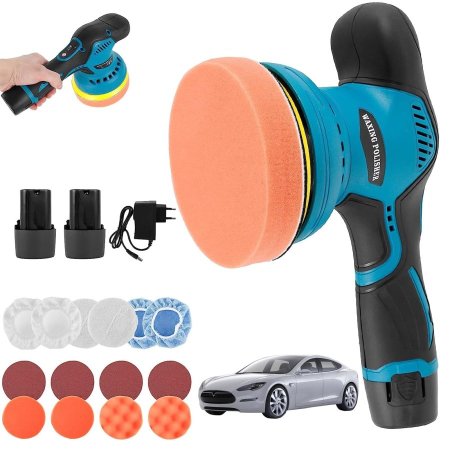 מכונת פוליש ווקס אלחוטית מקצועית לרכב