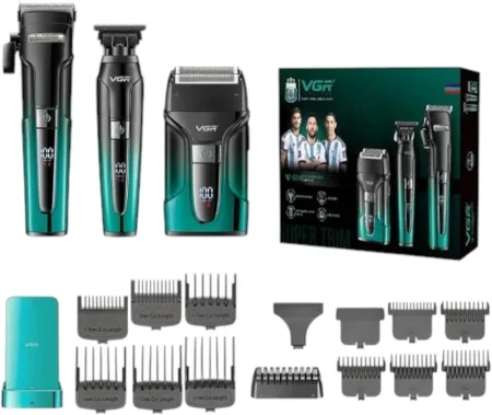 סט מכונות תספורת וגילוח VGR מקורי – 3 מכשירים V649
