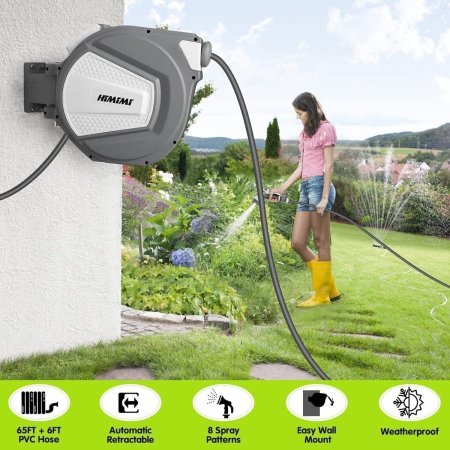 גלגלת צינור מים לקיר – סיבוב 180° | 30 מטר